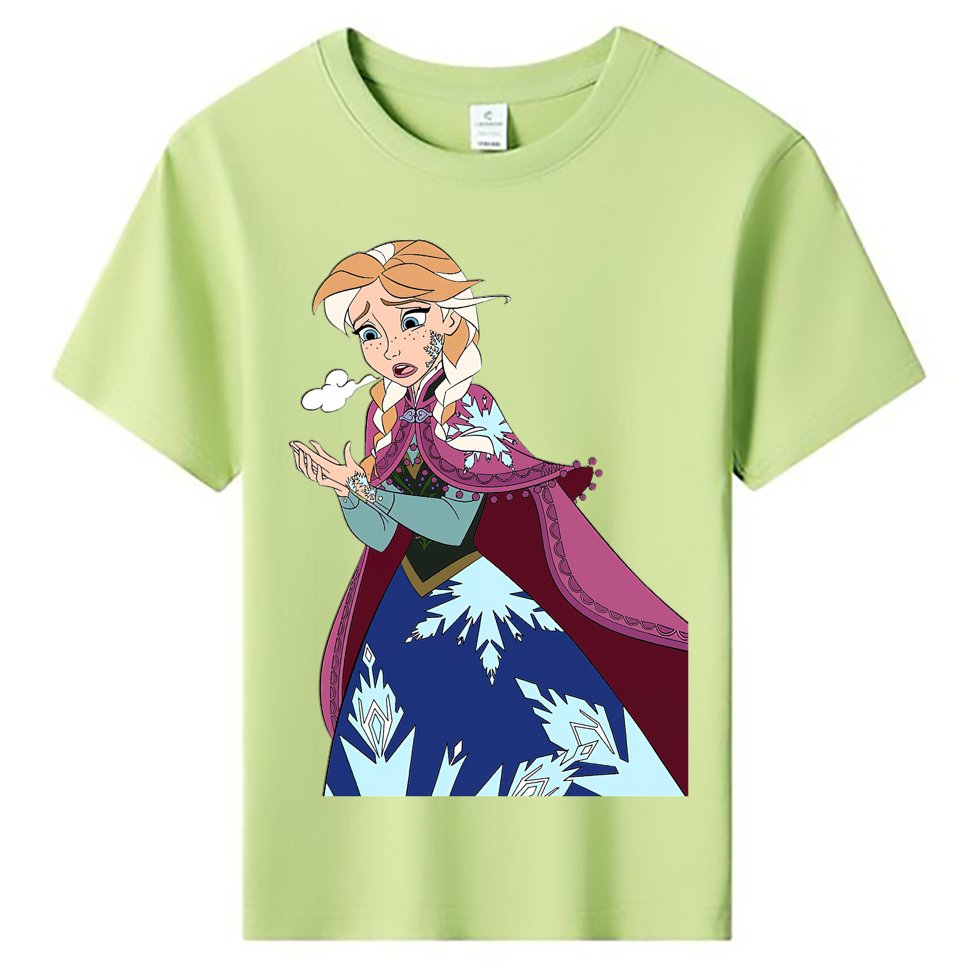 （画像用） アナと雪の女王 アンナ エルサ Frozen Anna Elsa 綿100％キッズTシャツ（フロントプリント）